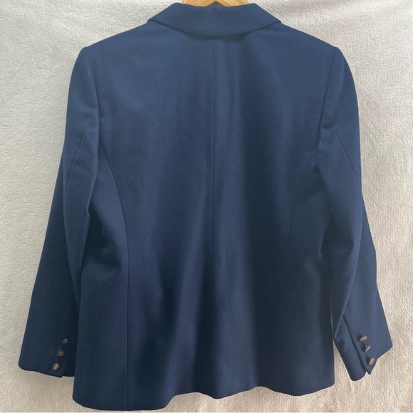 Vintage Pendleton 100% Virgin Wool Royal Blue Two Button Women's Blazer Size 10 - Picture 6 of 11